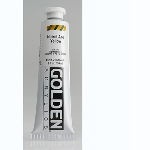 Golden, Heavy Body, Acrylic, Paint, 2oz, Nickel Azo Yellow